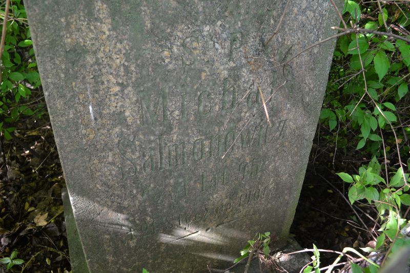 Inscription from the gravestone of Michał Salmonowicz