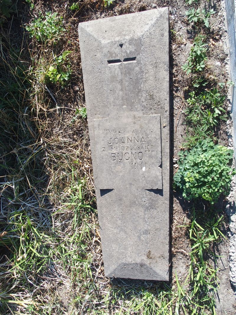 Nagrobek Joanny Bucno, cmentarz w Tarnopolu, stan z 2016 r.