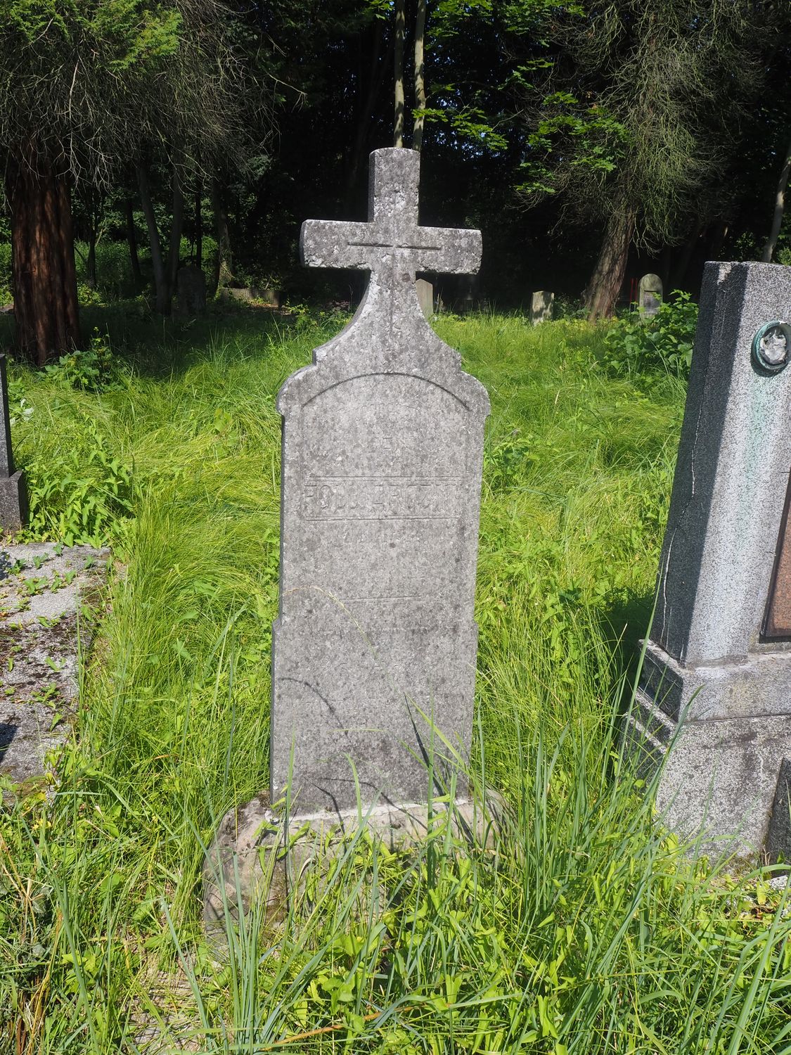 Tombstone of Jan Folwarczny, cemetery in Karviná Mexico, as of 2022.