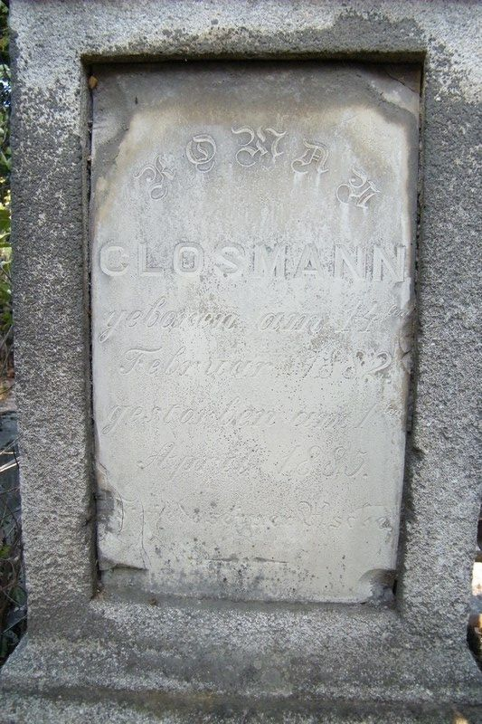 Nagrobek Roman Closmann, cmentarz w Tarnopolu, stan z 2016