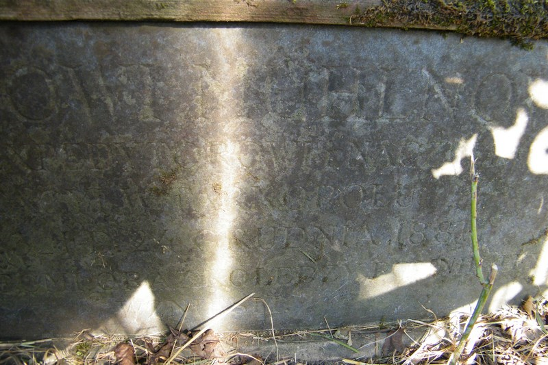 Detail of Joseph Muhen's tombstone, Ternopil cemetery, 2016 status