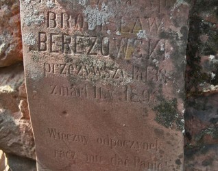 Nagrobek Bronisława Berezowskiego, cmentarz w Tarnopolu, stan z 2016 r.