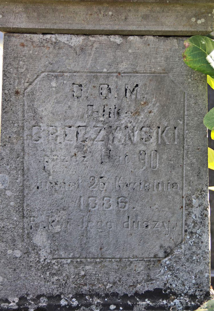 Tombstone of Feliks Greczynski, Ternopil cemetery, as of 2016.