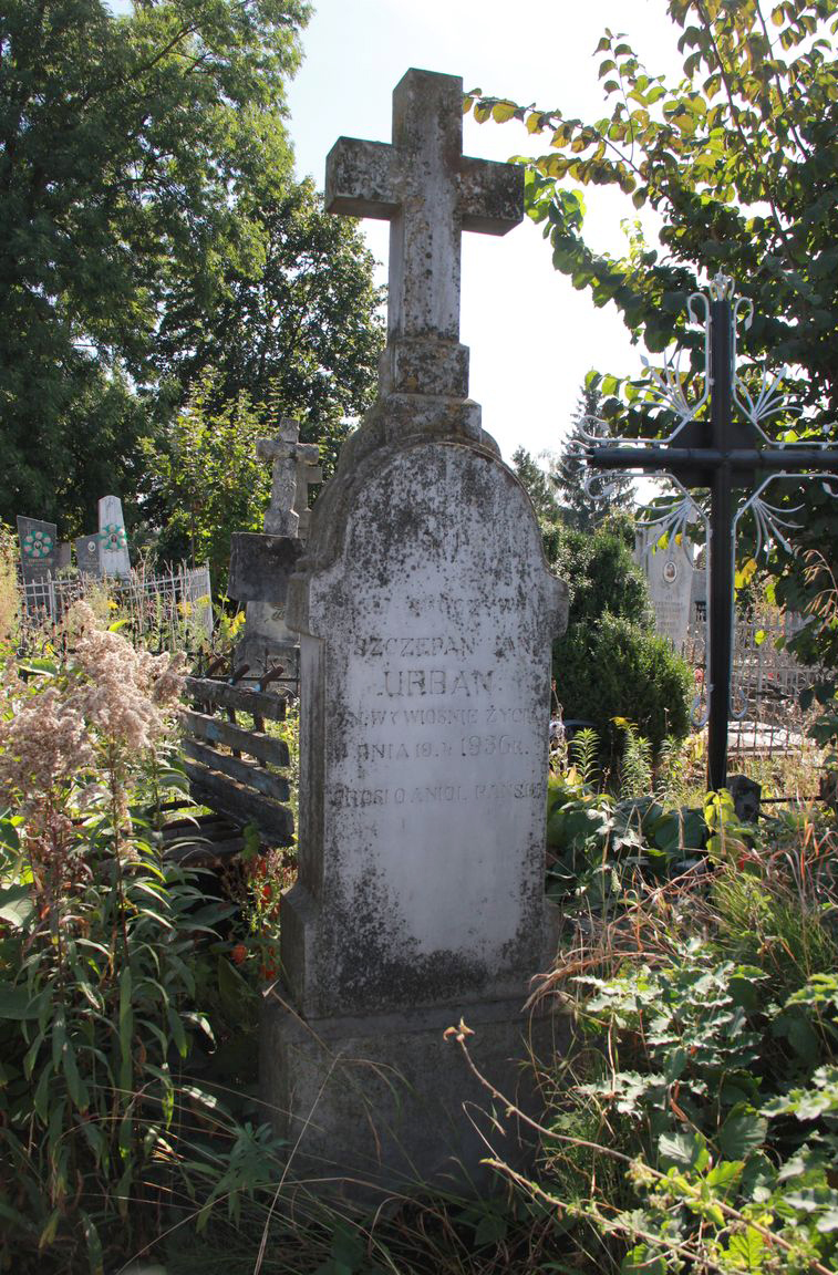 Tombstone of Szczepan Urban, Ternopil cemetery, as of 2016.