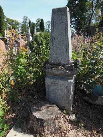 Nagrobek Antoniny Olechowskiej, cmentarz w Tarnopolu, stan z 2017 roku
