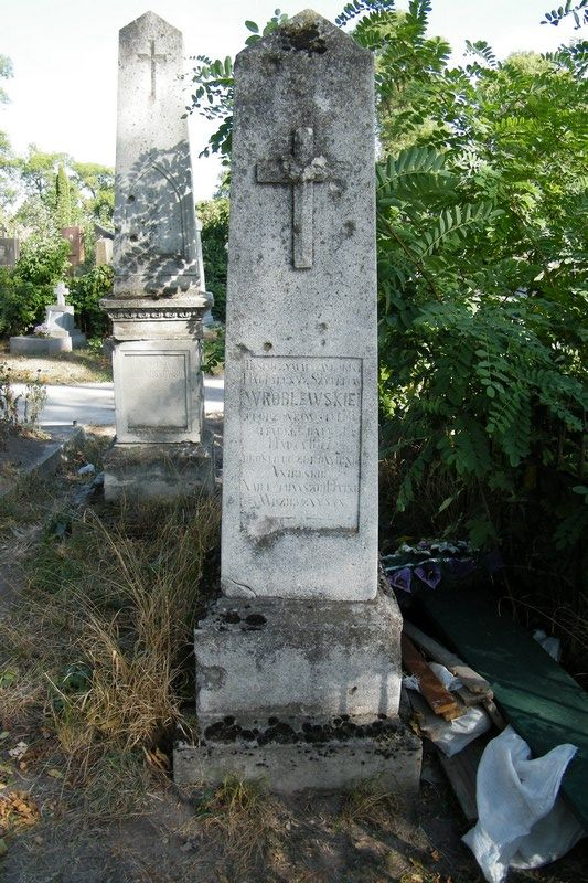 Tombstone of N.N. Wróblewska, cemetery in Ternopil, as of 2016