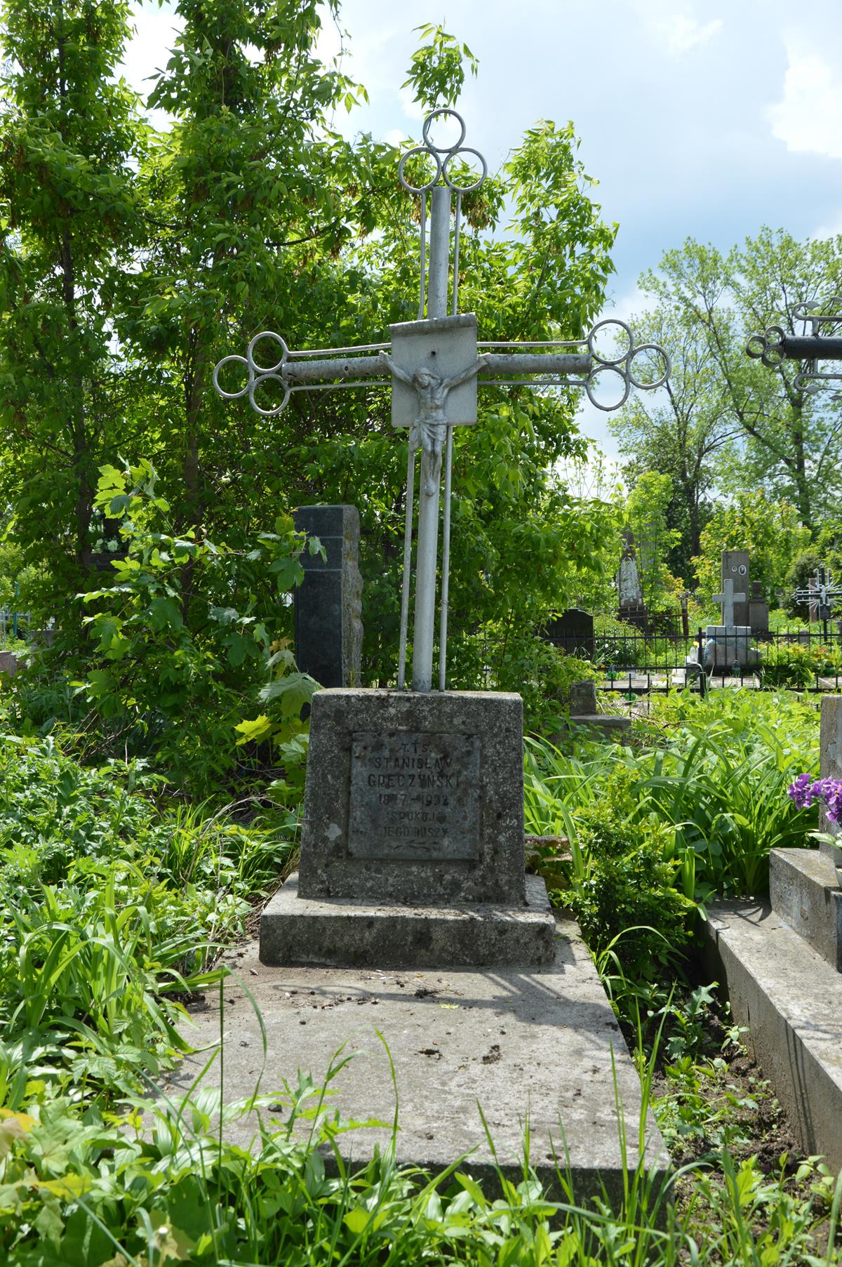 Nagrobek Stanisława Greczyńskiego, cmentarz w Tarnopolu, stan z 2017 roku