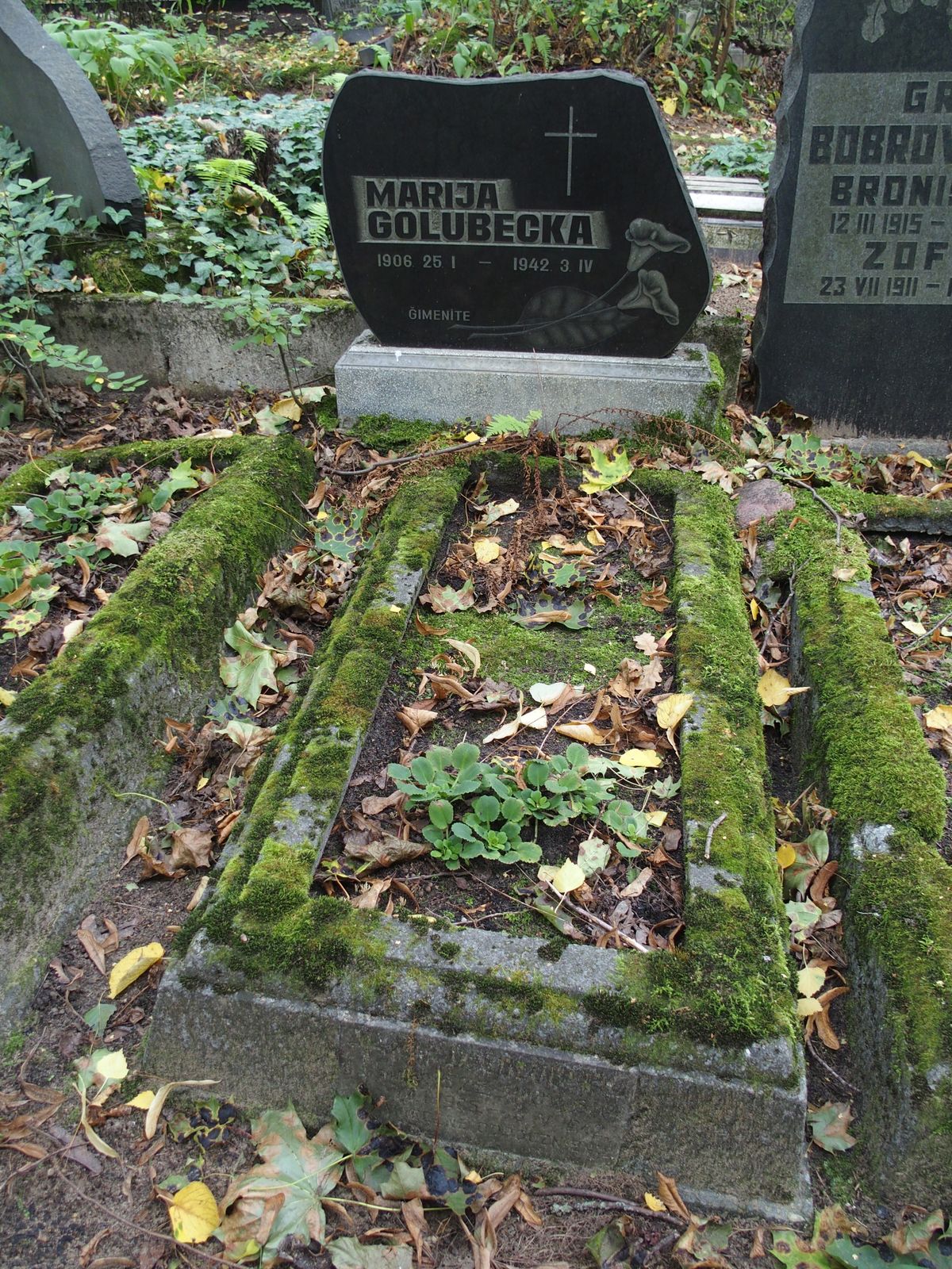 Gravestone of Maria Golubecka, St Michael's cemetery in Riga, as of 2021.