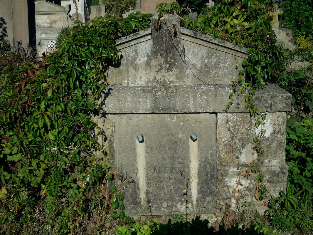 Grobowiec Jadwigi i Michała Bauerów, cmentarz w Tarnopolu, stan z 2016 r.