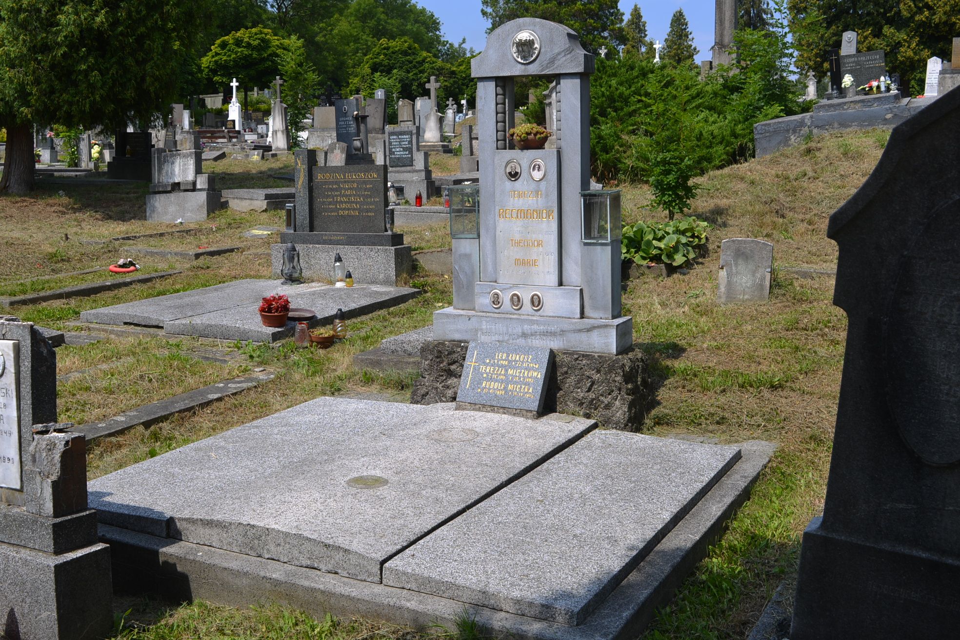Tomb of the Recmaniok and Miczek families, cemetery in Karviná Doły, Czech Republic, as of 2022