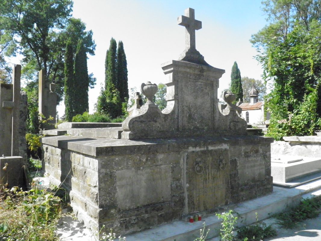 Grobowiec Tekli Czubatej, Franciszka Lindmajera i rodziny Greczyńskich, cmentarz w Tarnopolu, stan z 2016 r.