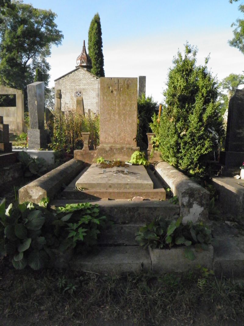 Grobowiec Edwarda Piotrowskiego, cmentarz w Tarnopolu, stan z 2016 r.
