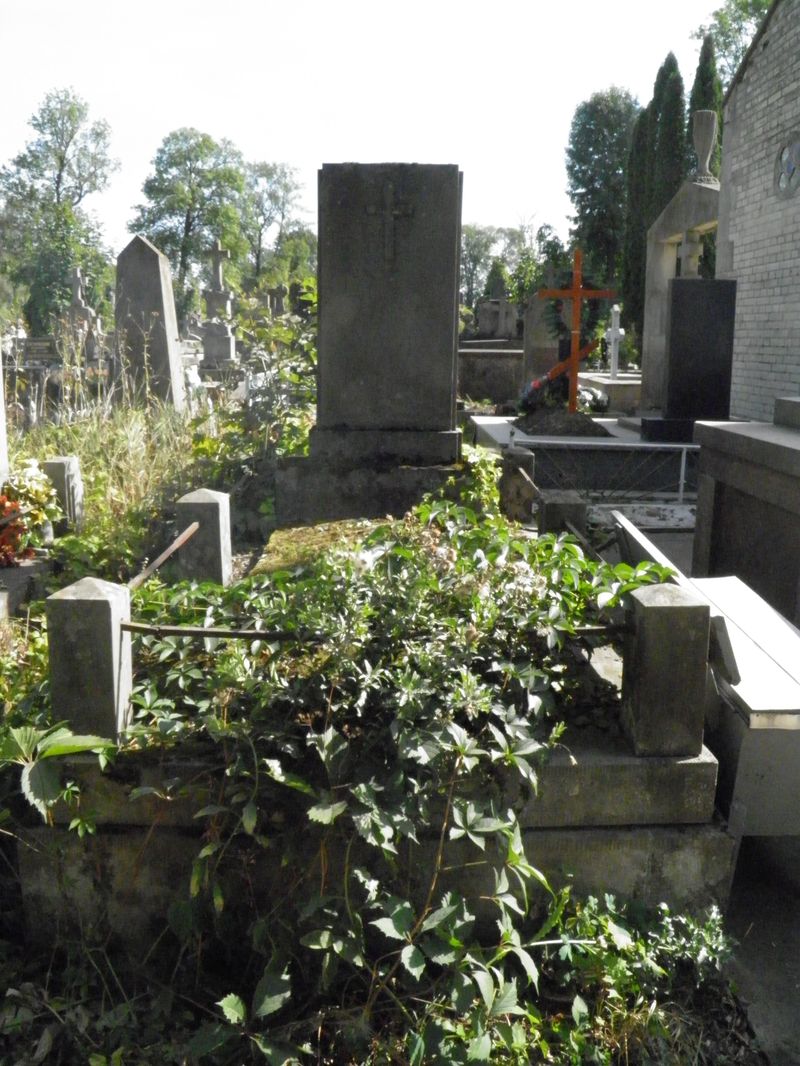 Grobowiec rodziny Bednarskich, cmentarz w Tarnopolu, stan z 2016 r.