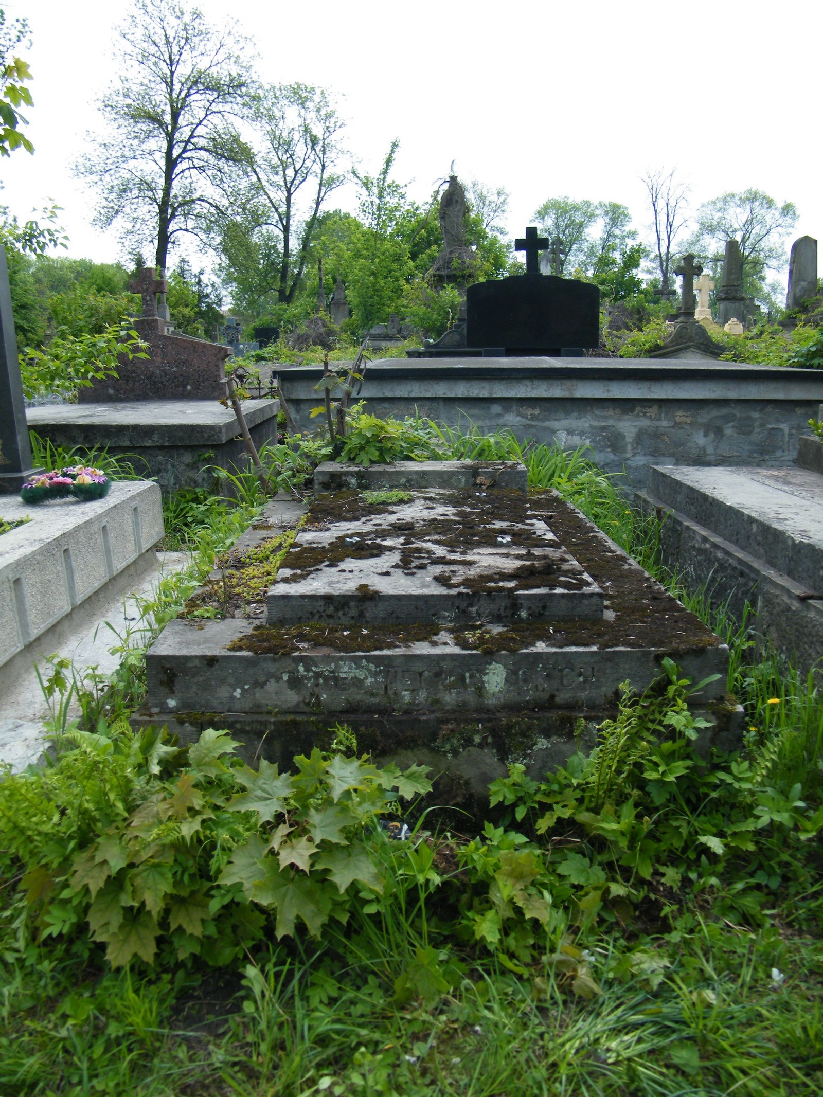 Grobowiec rodziny Łotockich, cmentarz w Tarnopolu, stan z 2017 r.