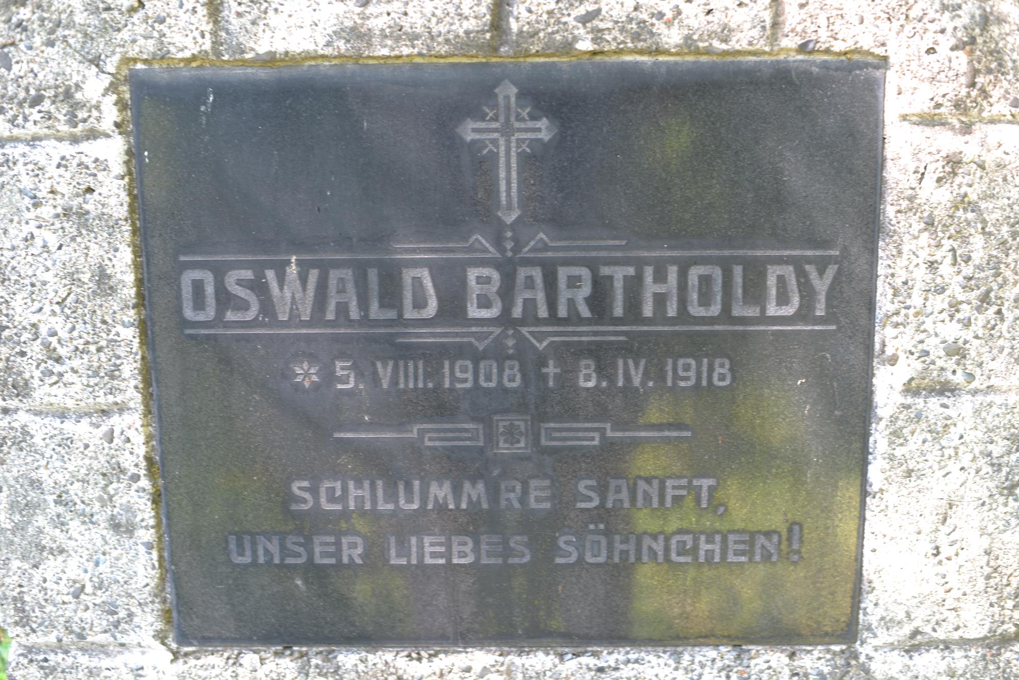 Fotografia przedstawiająca Nagrobek Oswald Bartholdy
