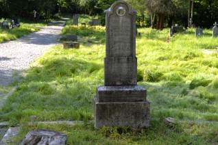 Nagrobek rodziny Witoszków z stelą na dwustopniowym cokole i prostokątnej podstawie, z łukiem trójlistnym i inskrypcją. Na górze medalion z głową Chrystusa.