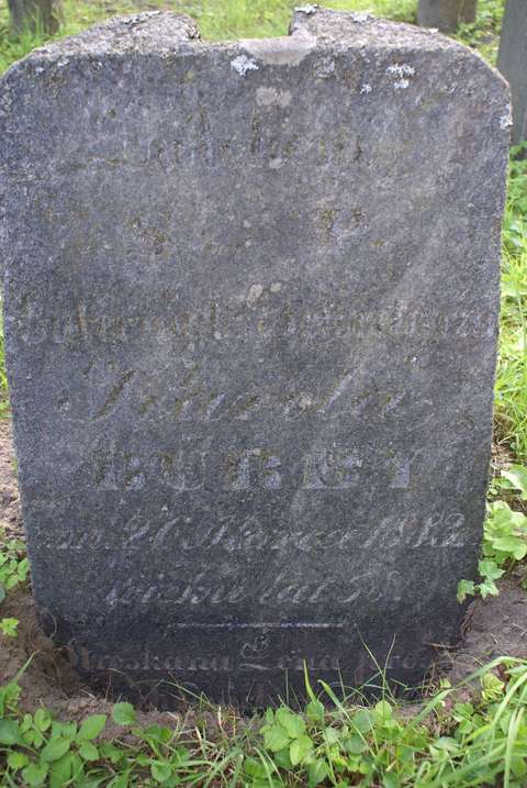 Tombstone of Karol Burba, Ross Cemetery in Vilnius, as of 2013.