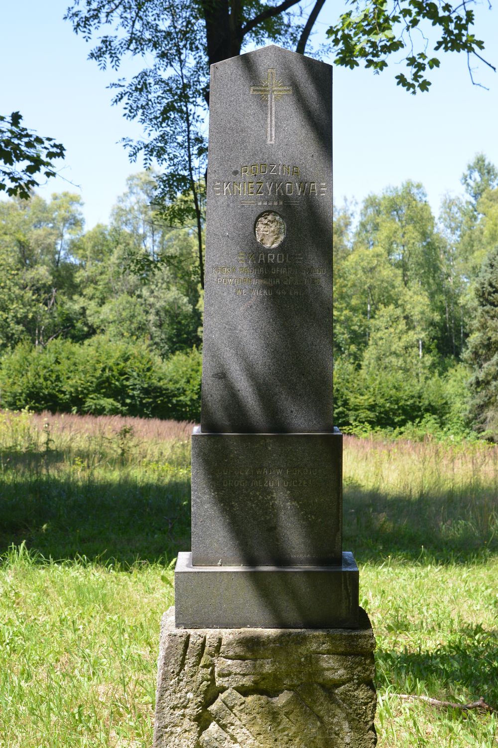Tombstone of Karol Kniezik, Karviná Doły cemetery