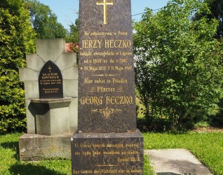 Nagrobek Jerzego Heczko, cmentarz w Ligotce Kameralnej, stan z 2022 roku