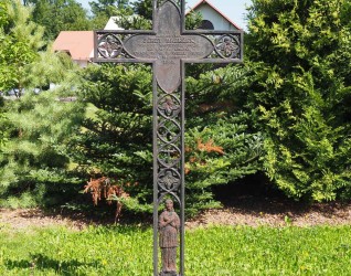 Nagrobek Jerzego Brzeżka, cmentarz w Ligotce Kameralnej, stan z 2022 roku