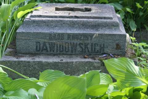Tombstone of the Dawidowski family, Ross cemetery in Vilnius, as of 2013.
