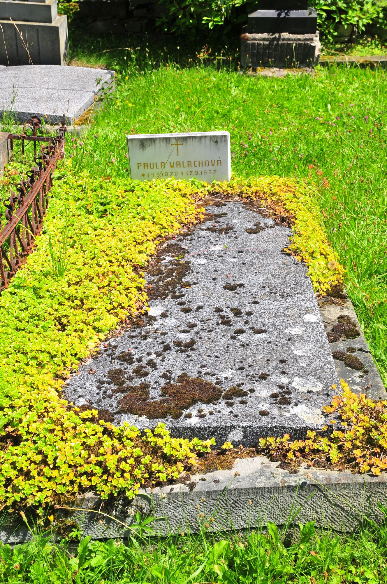 Tombstone of Paula Walach, cemetery in Ligotka Kameralna, as of 2022
