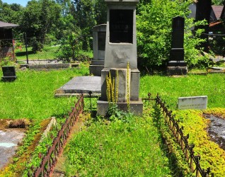 Nagrobek Anny Sholtisovej, cmentarz w Ligotce Kameralnej, stan z 2022