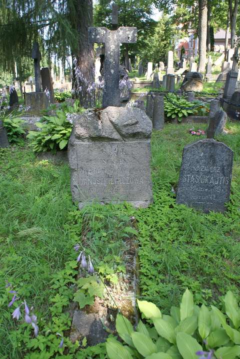 Tombstone of Teofila Januszkiewicz, Ross cemetery in Vilnius, as of 2013.