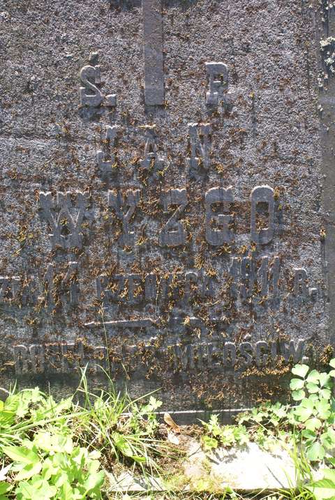 Tombstone of Jan Wyzgo, Ross Cemetery in Vilnius, as of 2013.