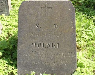 Nagrobek Aleksandra Wolskiego, cmentarz na Rossie w Wilnie, stan z 2013 r.