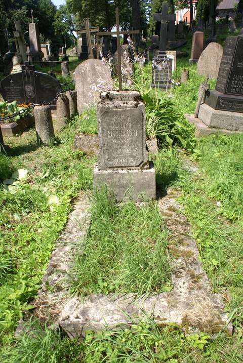 Tombstone of Konrad Piotrowski, Ross cemetery in Vilnius, as of 2013.