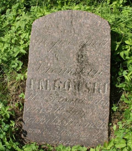 Nagrobek Bronisława Falkowskiego, cmentarz na Rossie w Wilnie, stan z 2013 r.