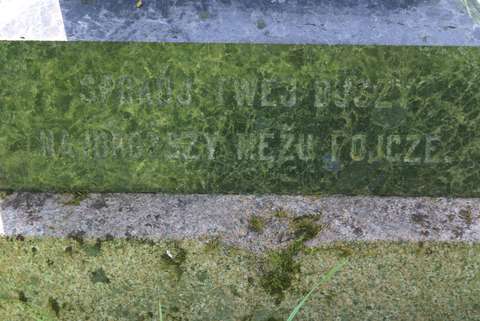 Fragment nagrobka Jerzego Żukowskiego, cmentarz na Rossie w Wilnie, stan z 2013 r.