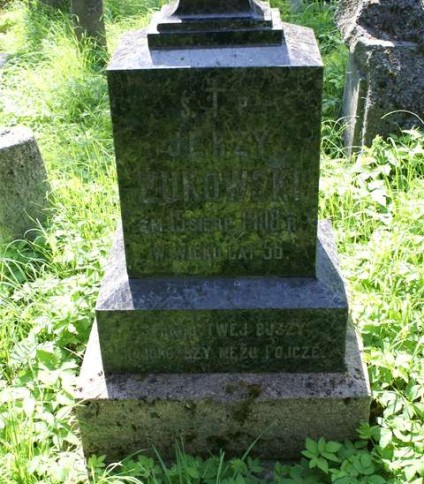 Nagrobek Jerzego Żukowskiego, cmentarz na Rossie w Wilnie, stan z 2013 r.