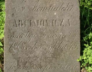 Nagrobek Romualda Arcimowicza, cmentarz na Rossie w Wilnie, stan z 2013 r.