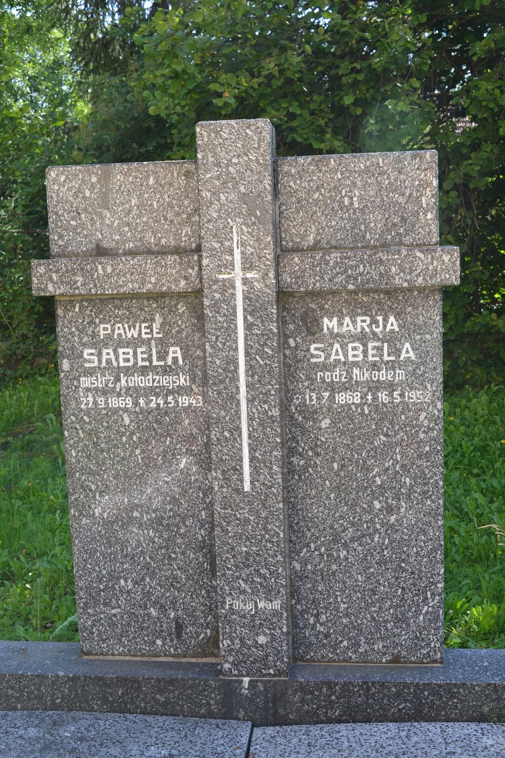 Grobowiec Pawła i Marii Sabelów, cmentarz ewangelicki w Ligotce Kameralnej