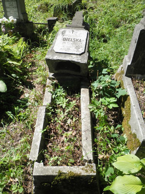 Tombstone of Apolonia Bielski, Ross cemetery in Vilnius, as of 2013.