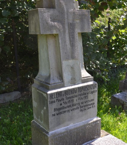 Grobowiec Heleny Tomaszek, cmentarz ewangelicki w Ligotce Kameralnej