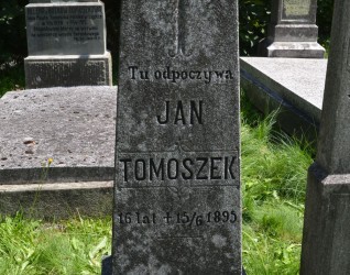 Nagrobek Jana Tomoszka, cmentarz ewangelicki w Ligotce Kameralnej