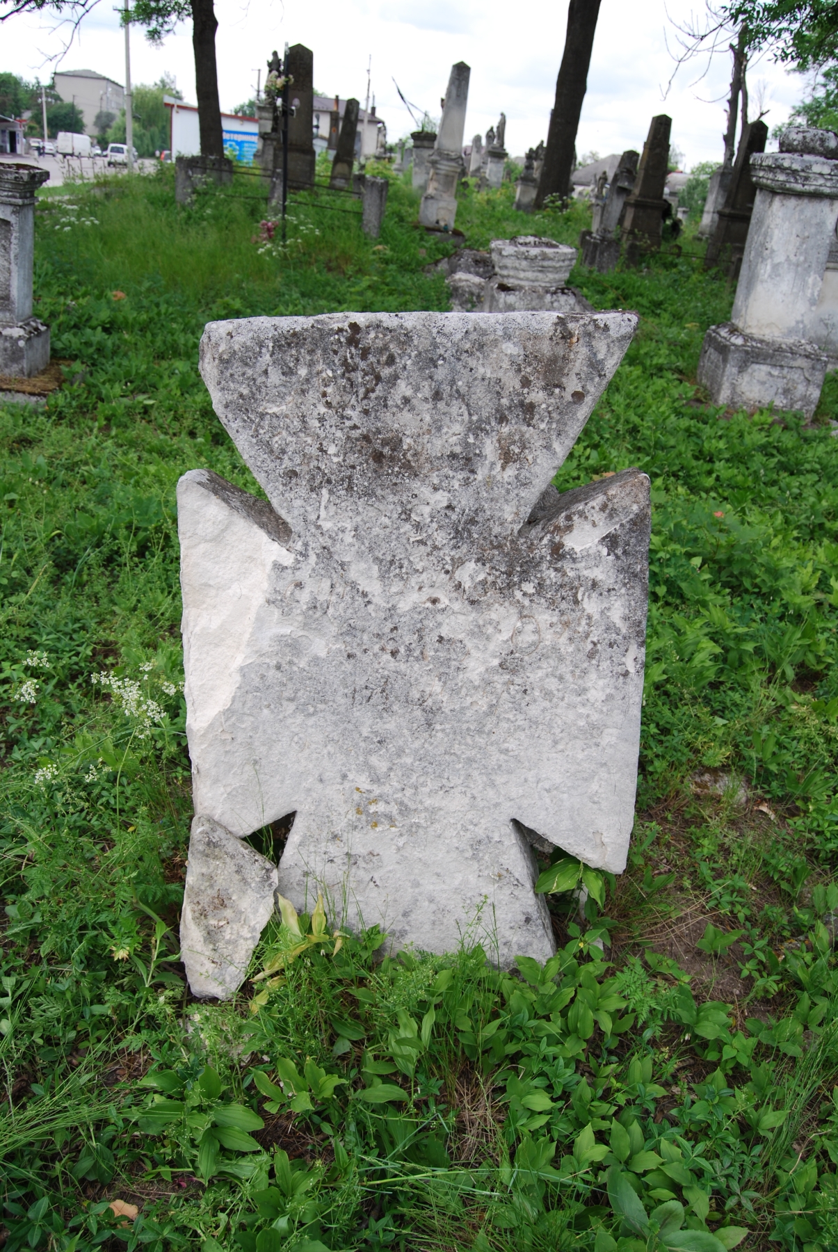 Tombstone of Tekla N.N., Zbarazh cemetery, as of 2018