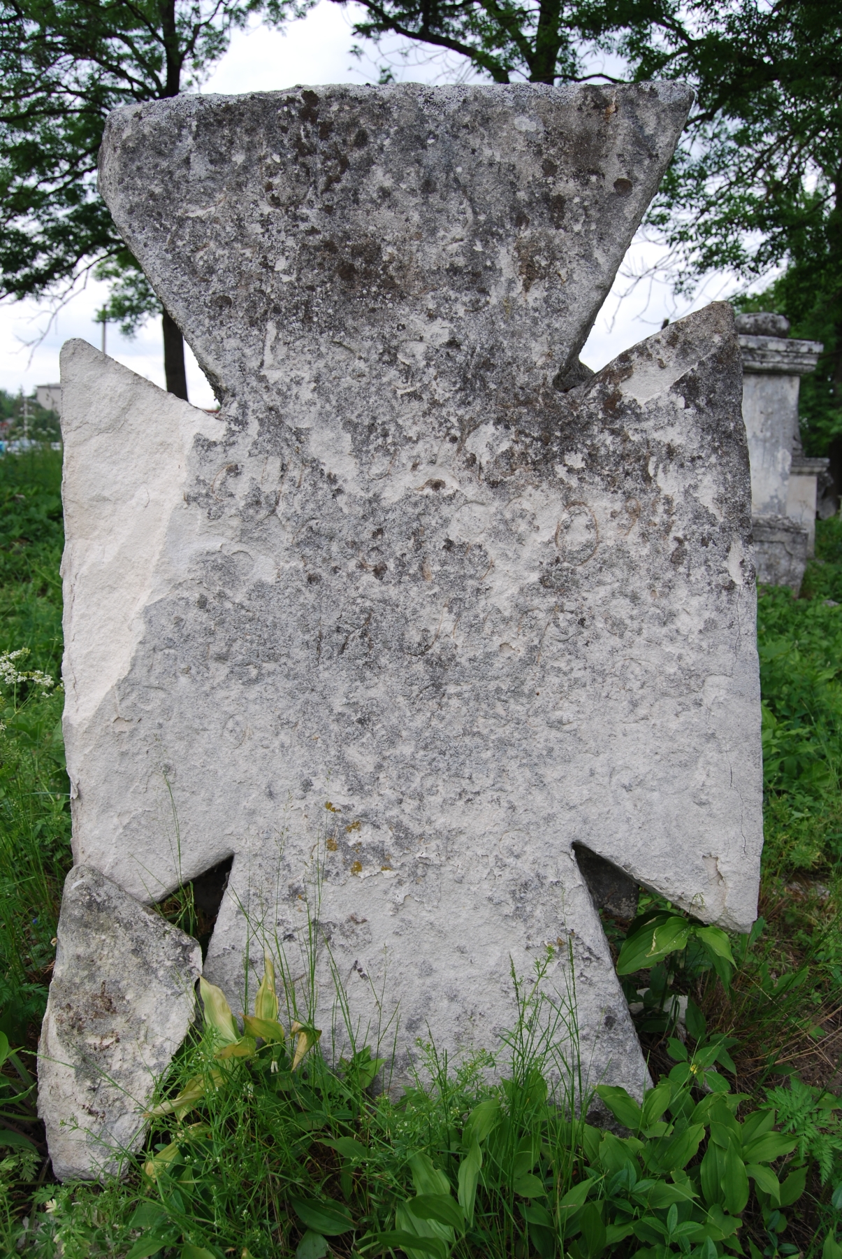 Tombstone of Tekla N.N., Zbarazh cemetery, as of 2018