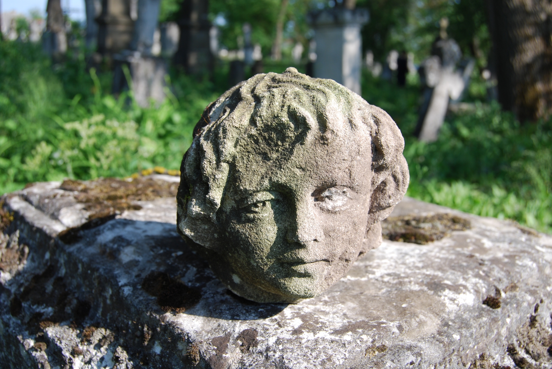 Tombstone of N.N., Zbarazh cemetery, state of 2018