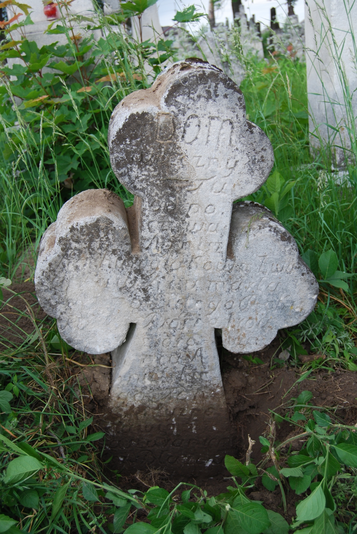 Nagrobek Agnieszki N.N., cmentarz w Zbarażu, stan z 2018