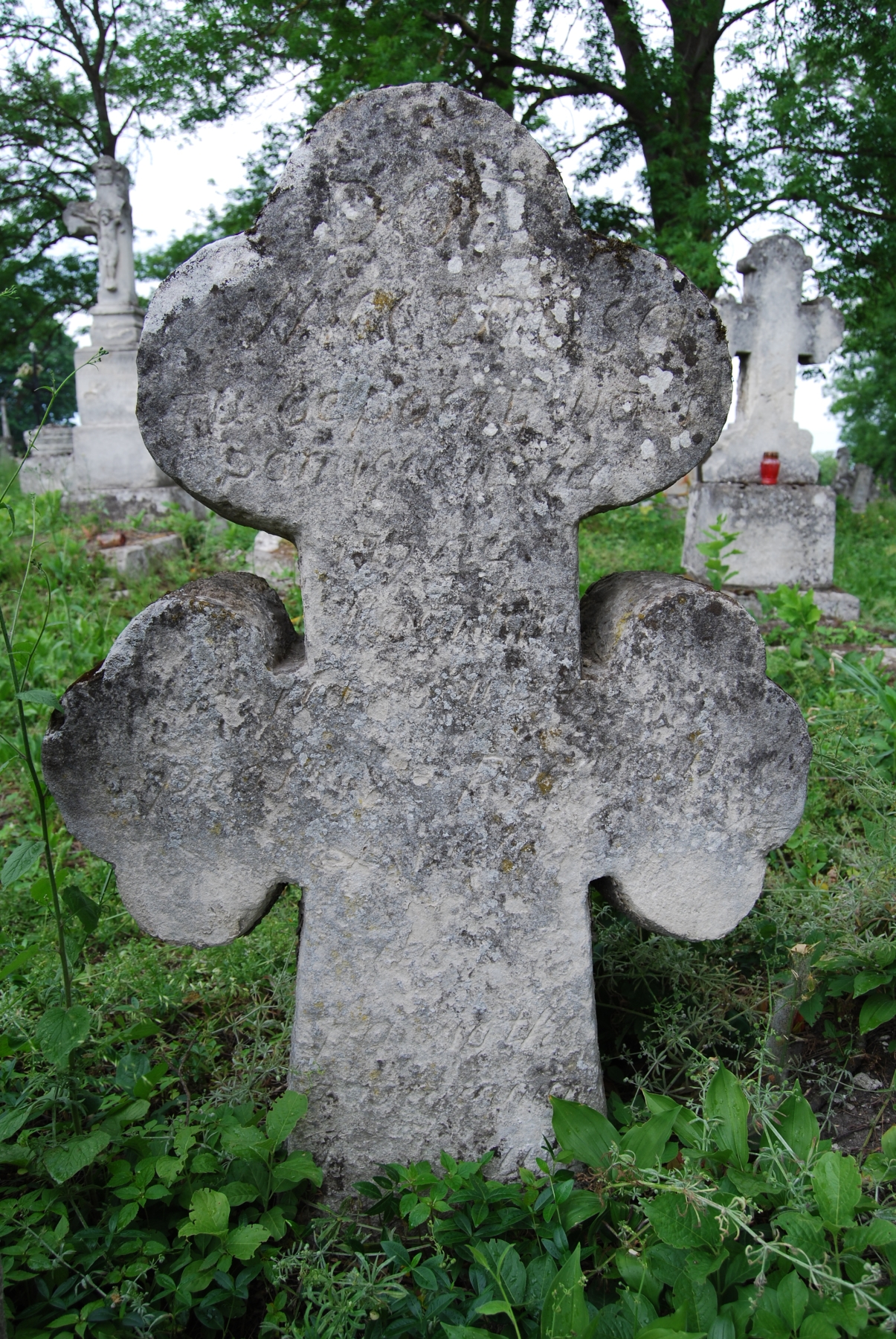 Tombstone of Katarzyna Radnicka, Zbarazh cemetery, as of 2018