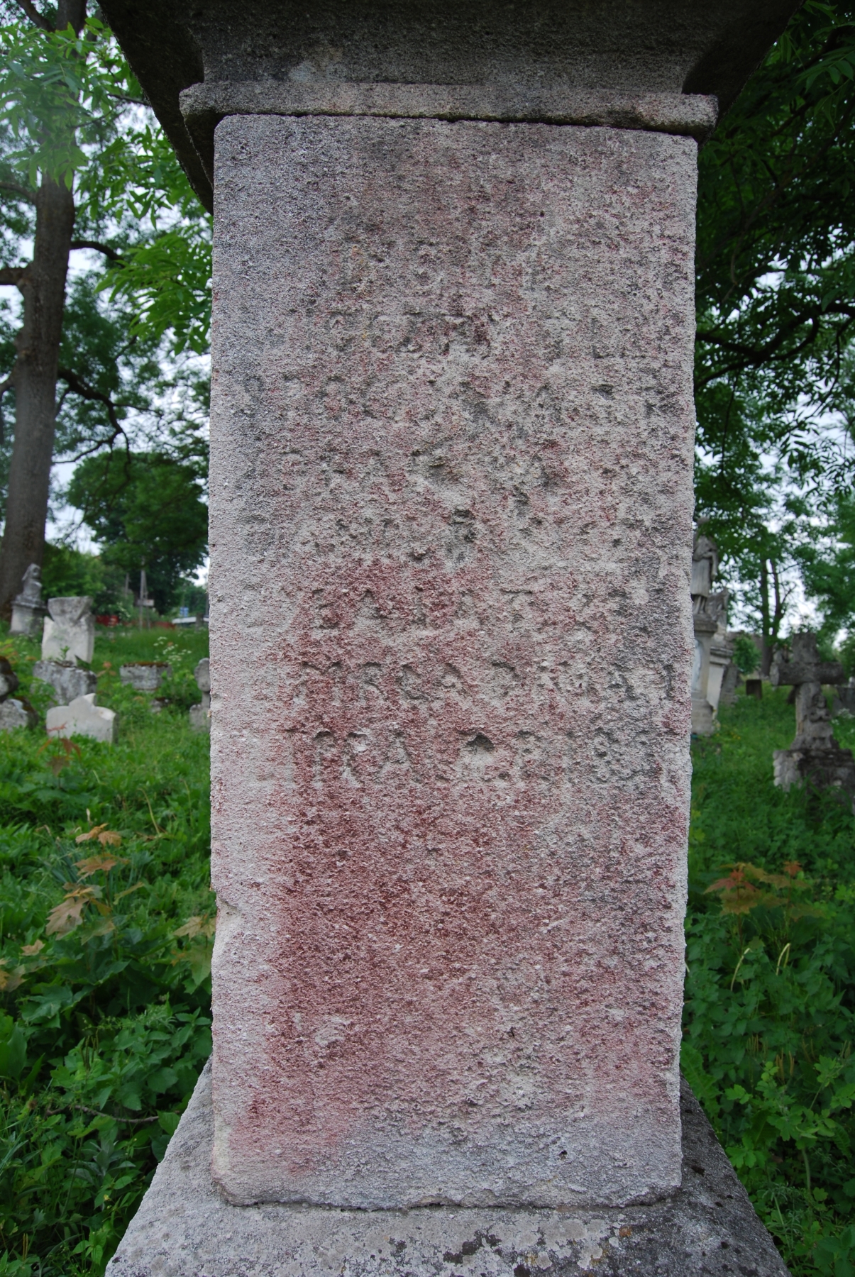 Tombstone of N.N. Danielewicz, Zbarazh cemetery, state of 2018
