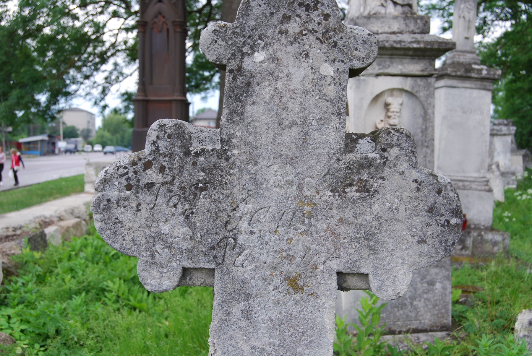 Tombstone of Jan N.N., Zbarazh cemetery, state of 2018