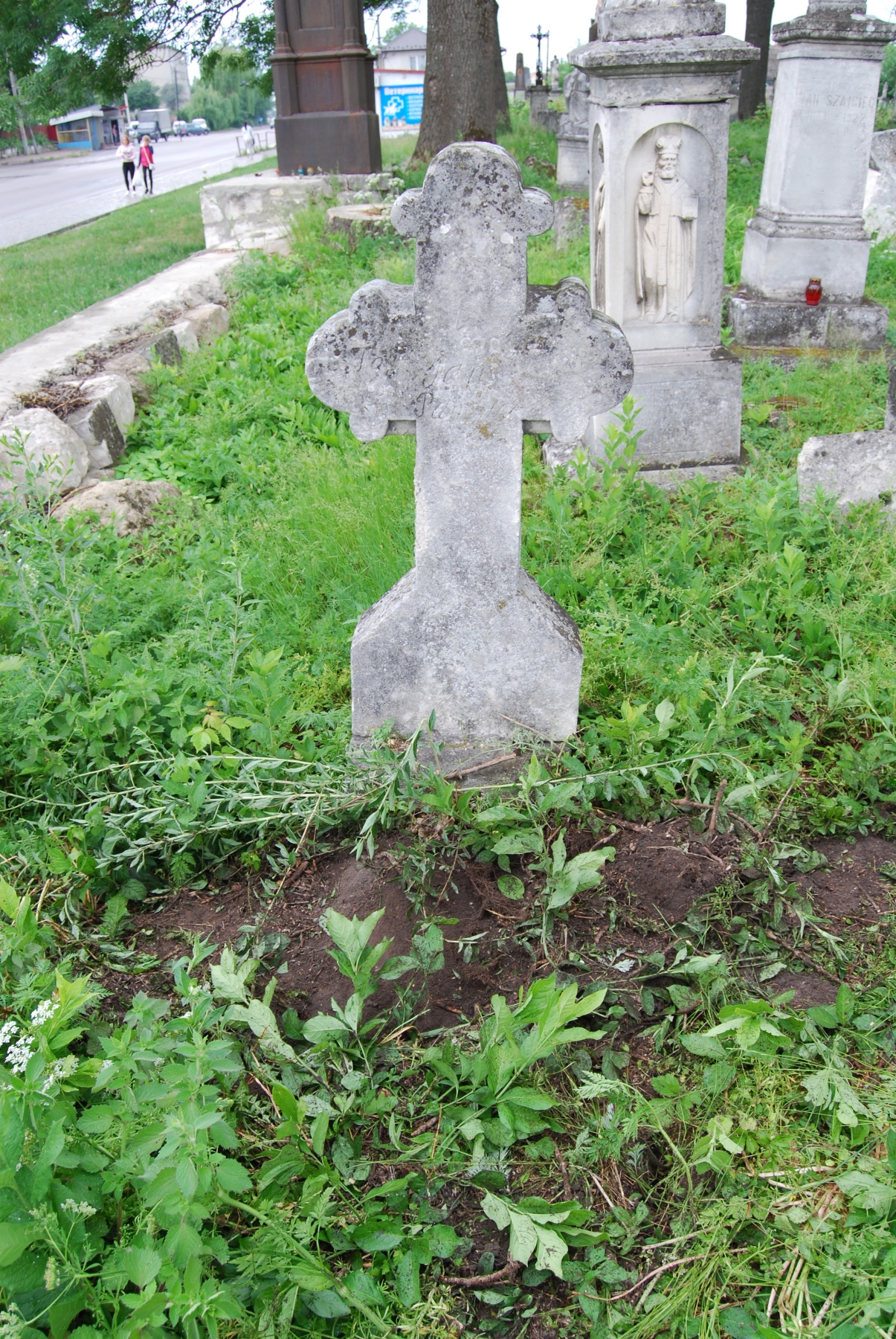 Tombstone of Jan N.N., Zbarazh cemetery, state of 2018