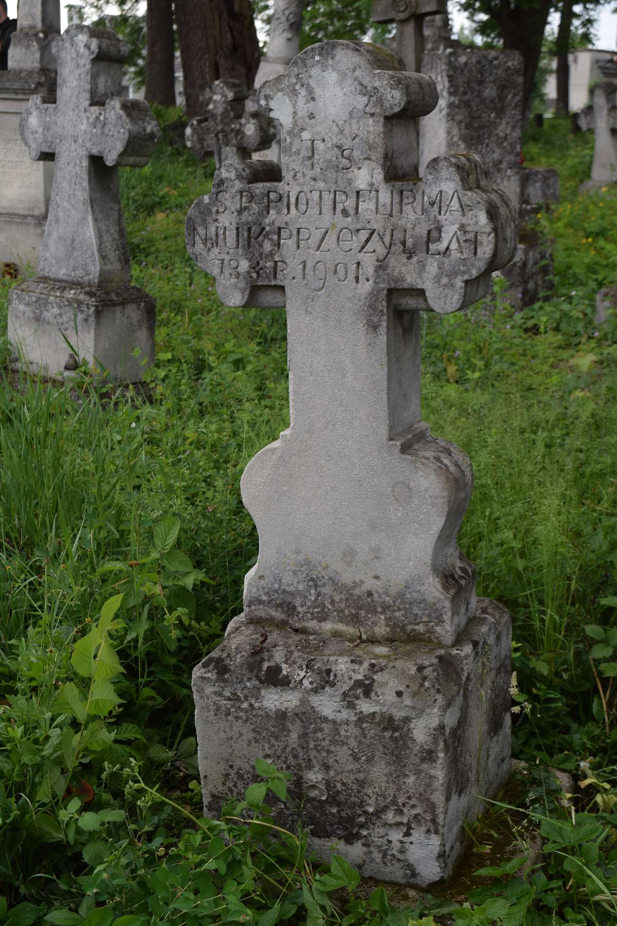 Tombstone of Piotr Furmaniuk, Zbarazh cemetery, state of 2018