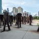 Photo showing Magdalena Abakanowicz\'s sculpture \'Agora\' in Grant Park, Chicago
