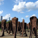 Photo showing Magdalena Abakanowicz\'s sculpture \'Agora\' in Grant Park, Chicago